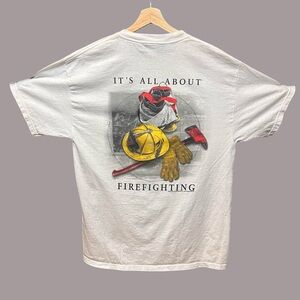 Vintage Y2k 2000s Shirt Firefighting Size Large